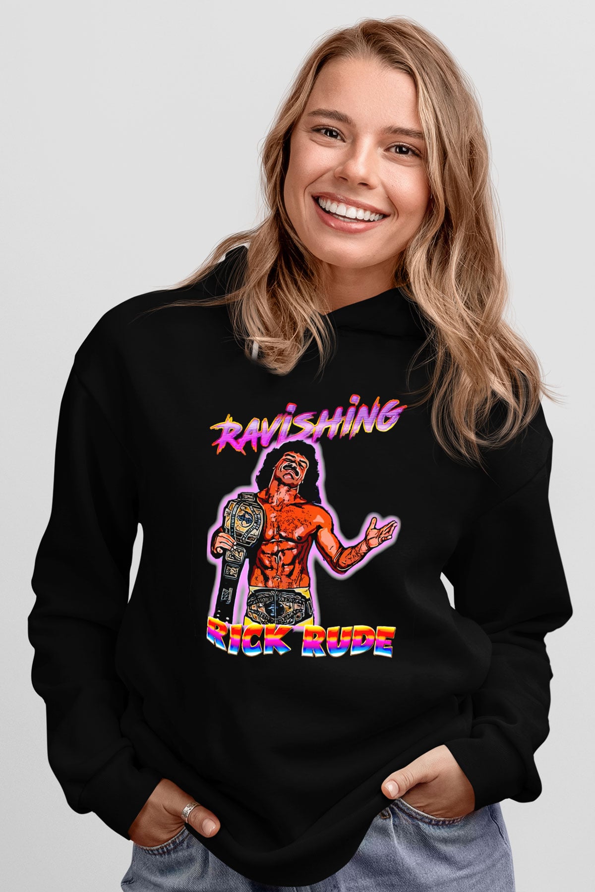 Rick Rude Siyah Unisex Hoodie