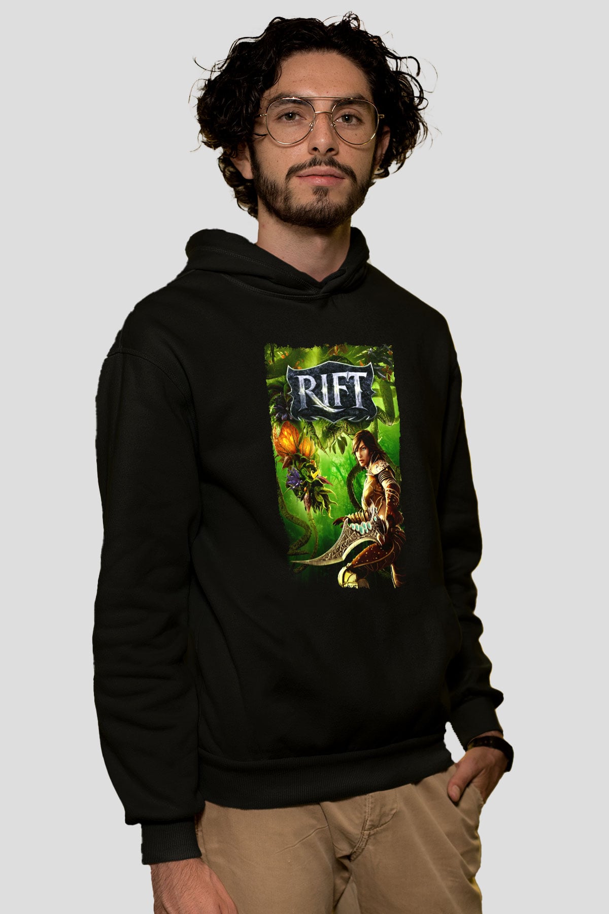 Rift Siyah Unisex Hoodie