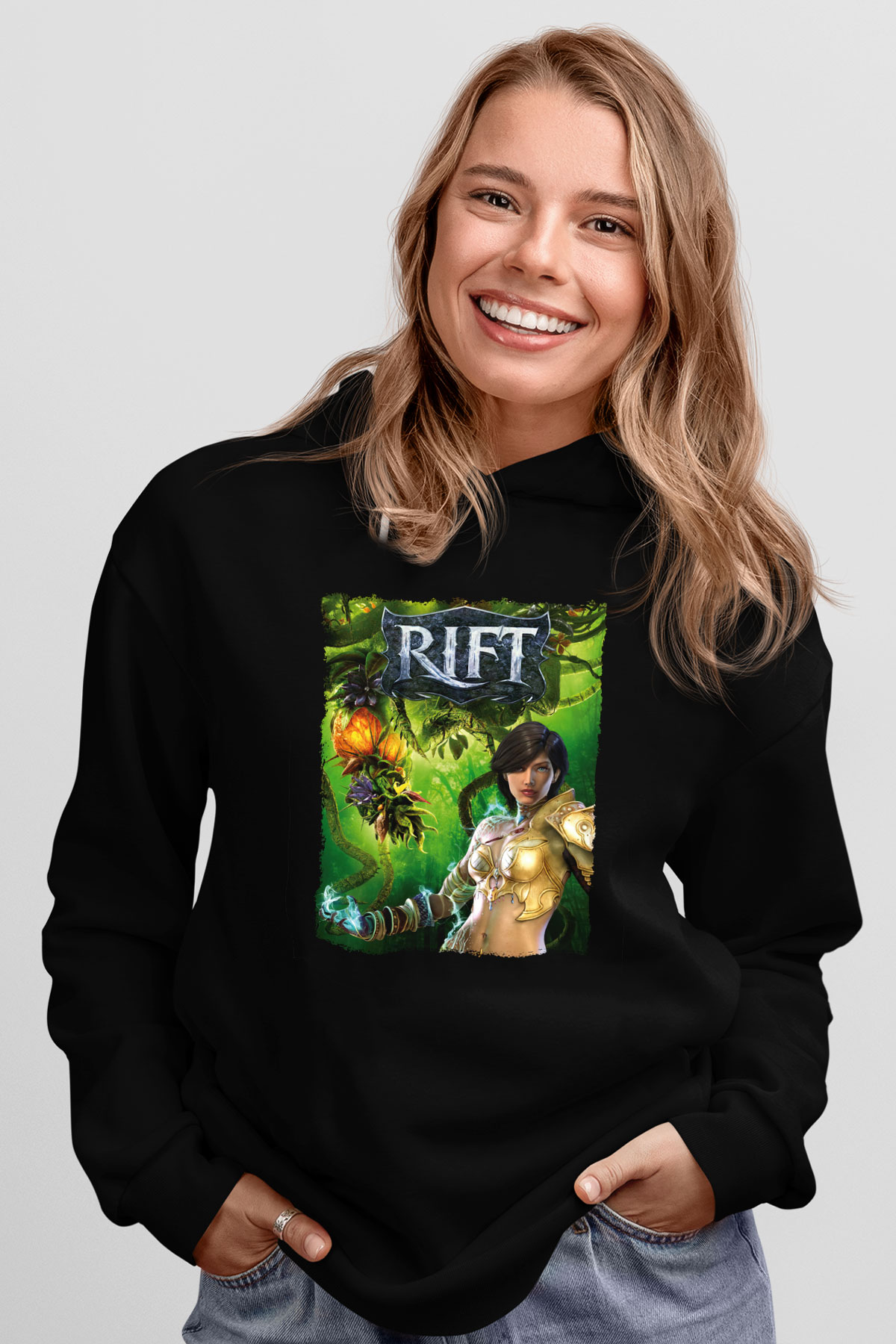 Rift Siyah Unisex Hoodie