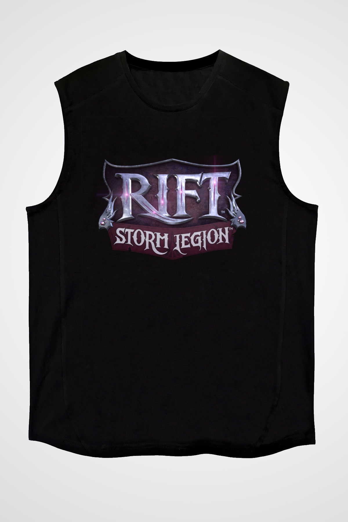 Rift Siyah Unisex Kolsuz Tişört