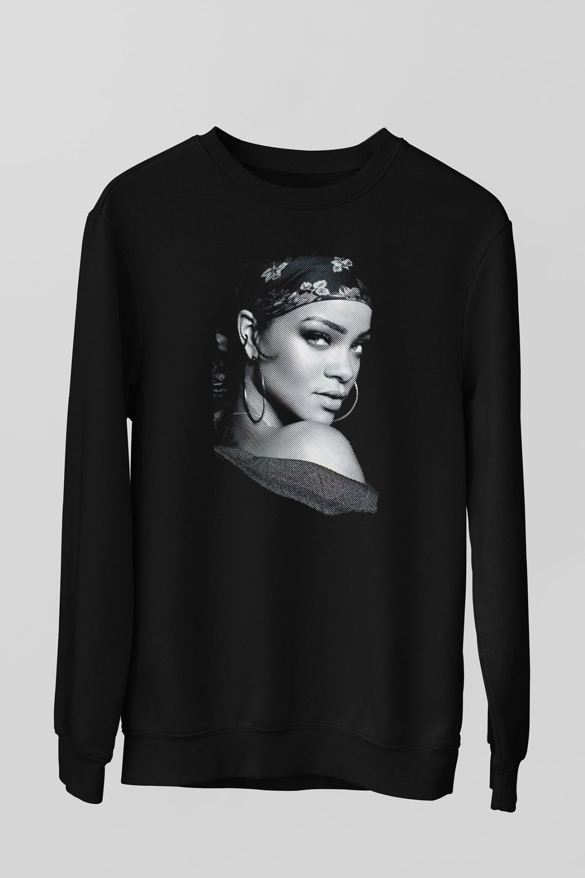 Rihanna Siyah Unisex Sweatshirt