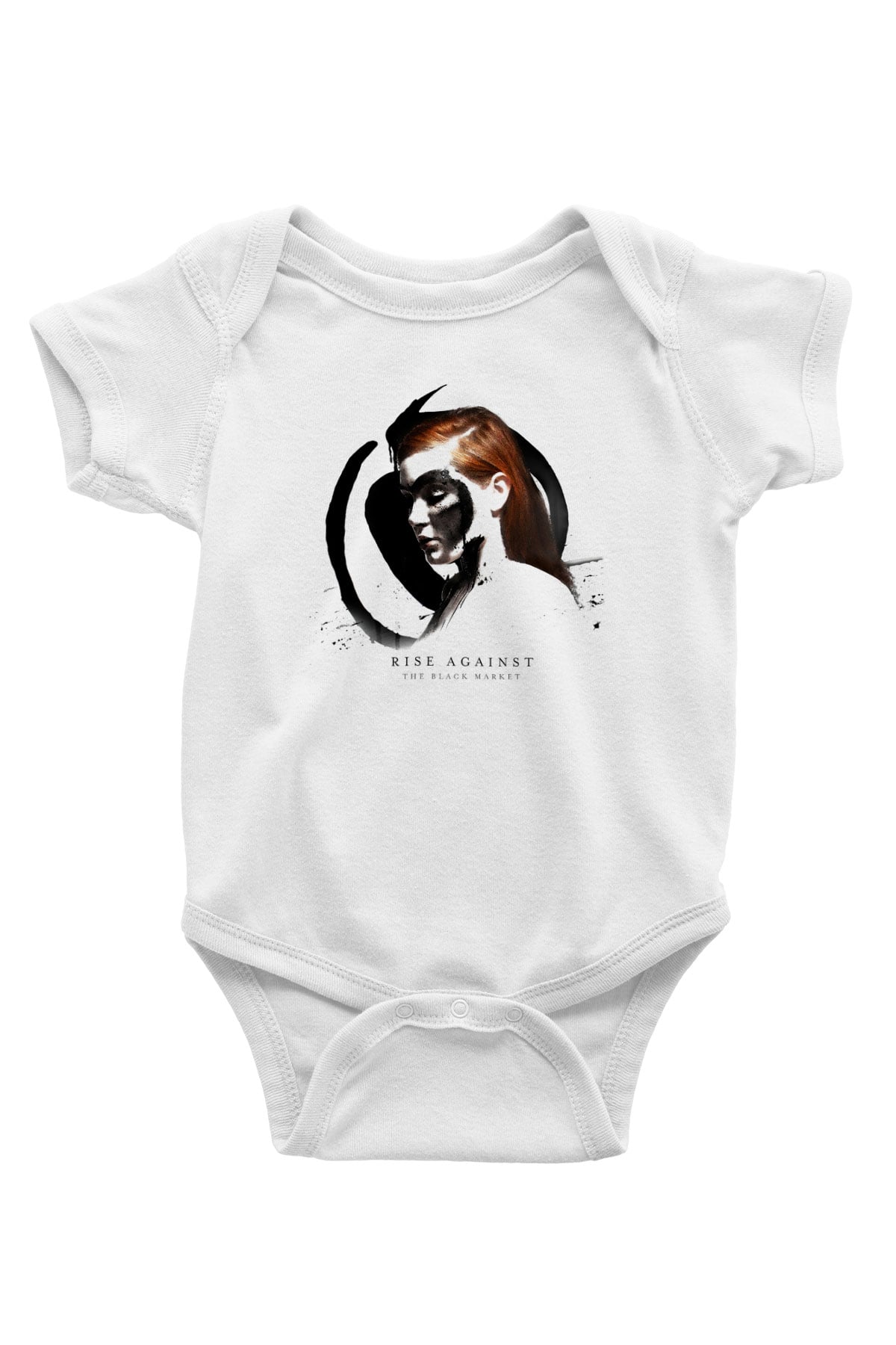 Rise Against Baskılı Beyaz Unisex Bebek Body - Zıbın