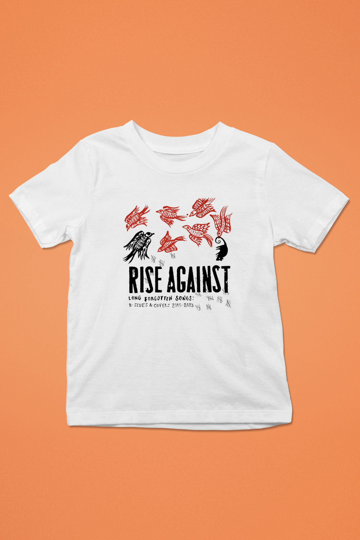 Rise Against Baskılı Beyaz Unisex Çocuk Tişört