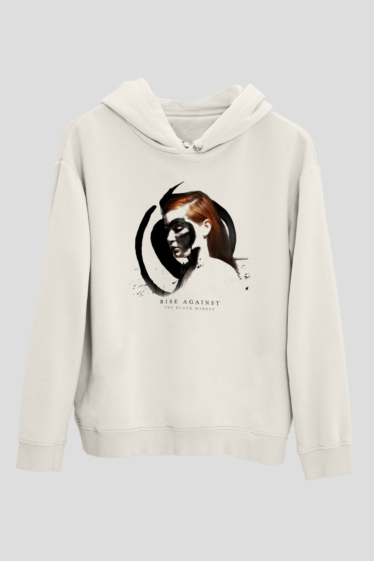 Rise Against Beyaz Unisex Kapşonlu Sweatshirt