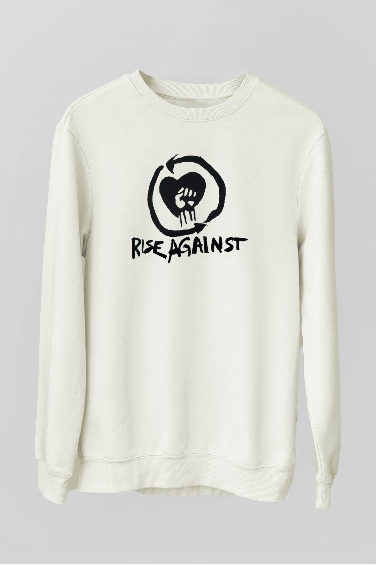 Rise Against Beyaz Unisex Sweatshirt