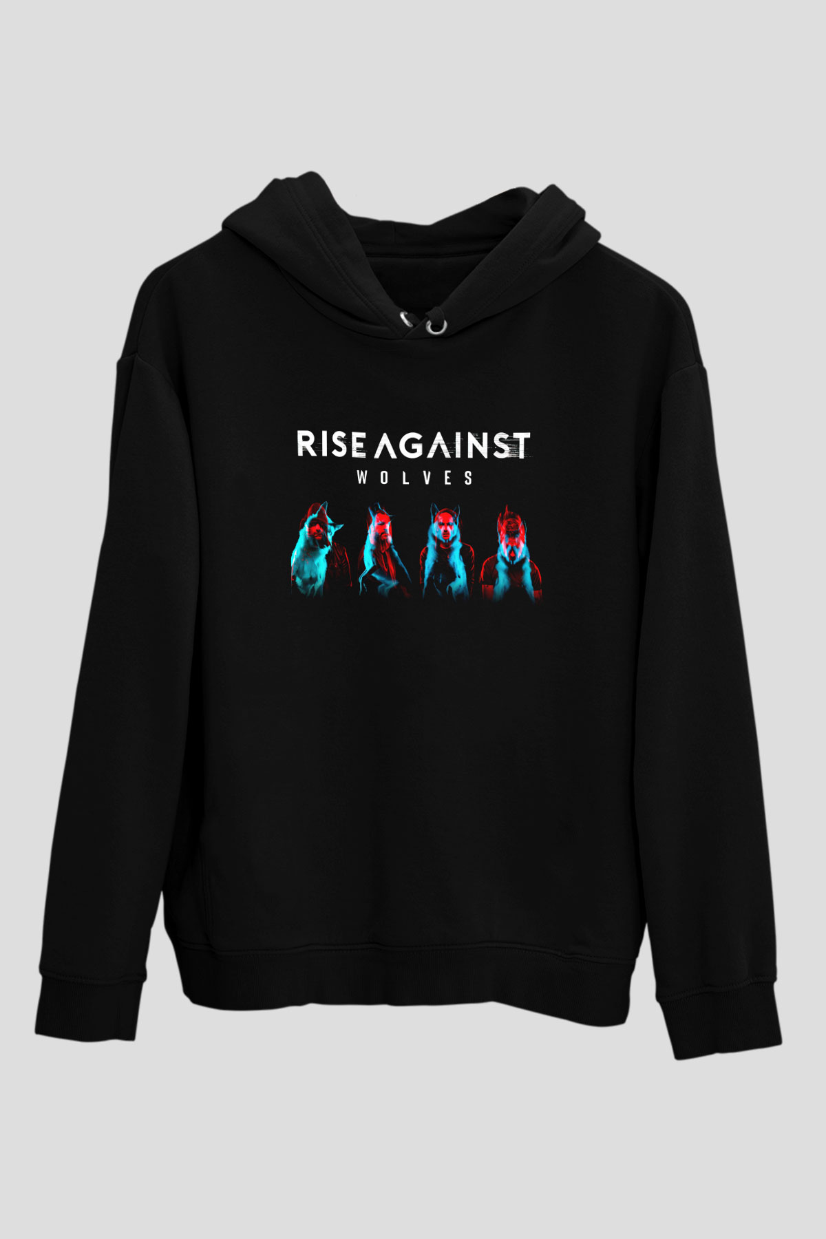 Rise Against Siyah Unisex Hoodie