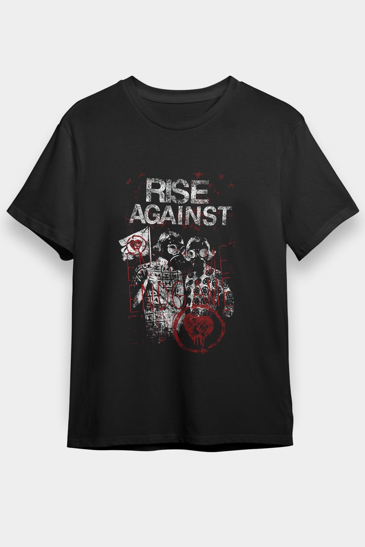 Rise Against Siyah Unisex Tişört T-Shirt - TişörtFabrikası