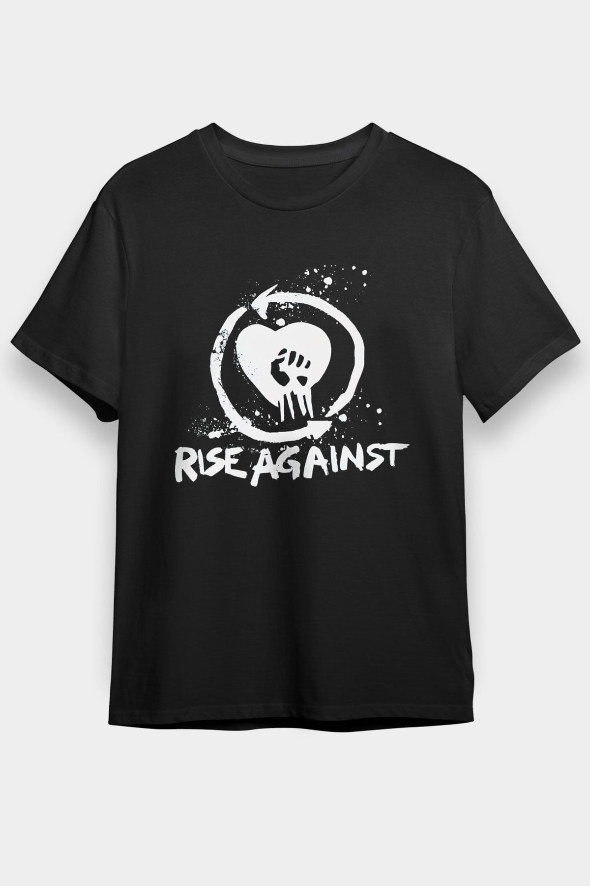 Rise Against Siyah Unisex Tişört T-Shirt - TişörtFabrikası