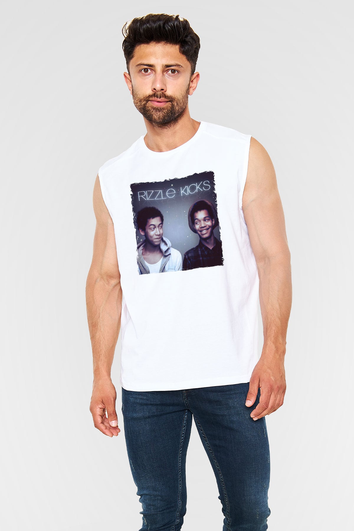 Rizzle Kicks Beyaz Unisex Kolsuz Tişört