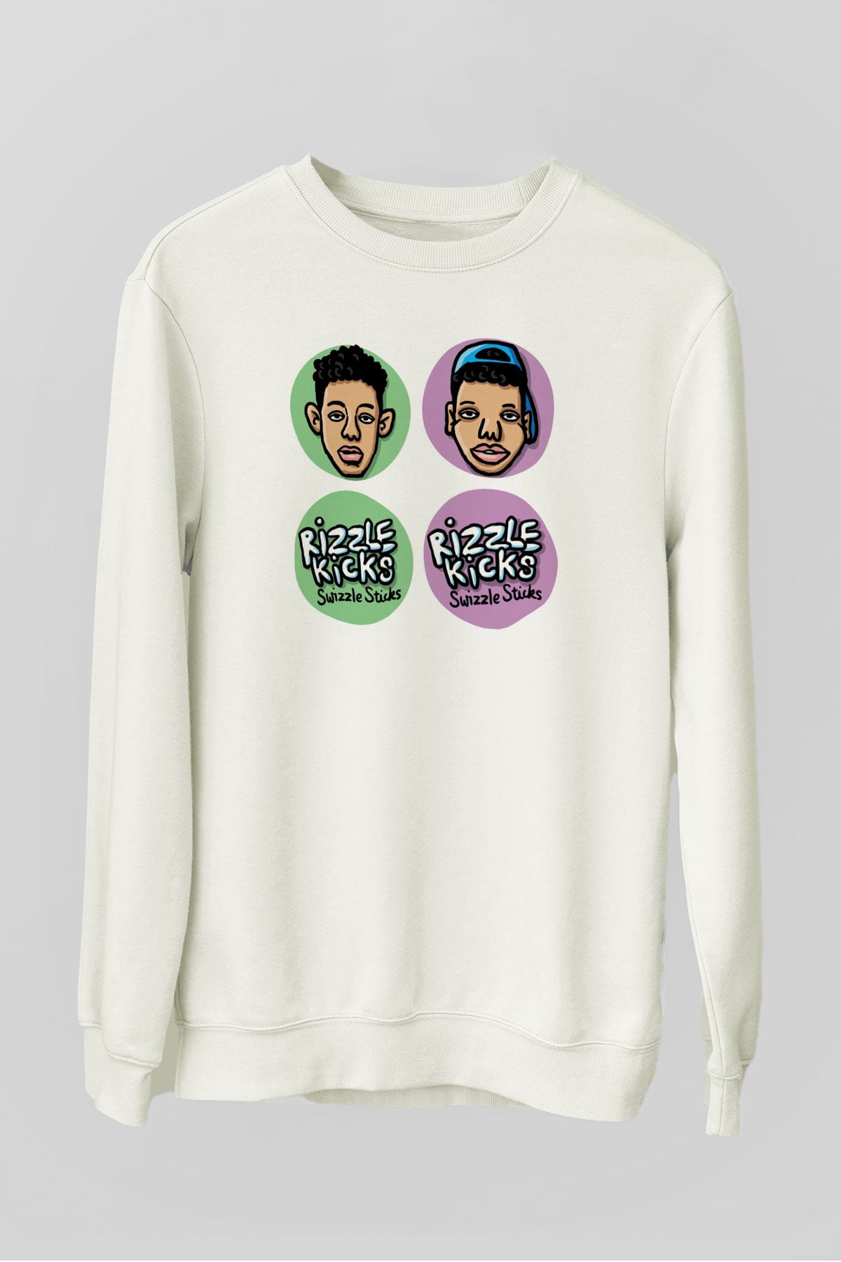 Rizzle Kicks Beyaz Unisex Sweatshirt