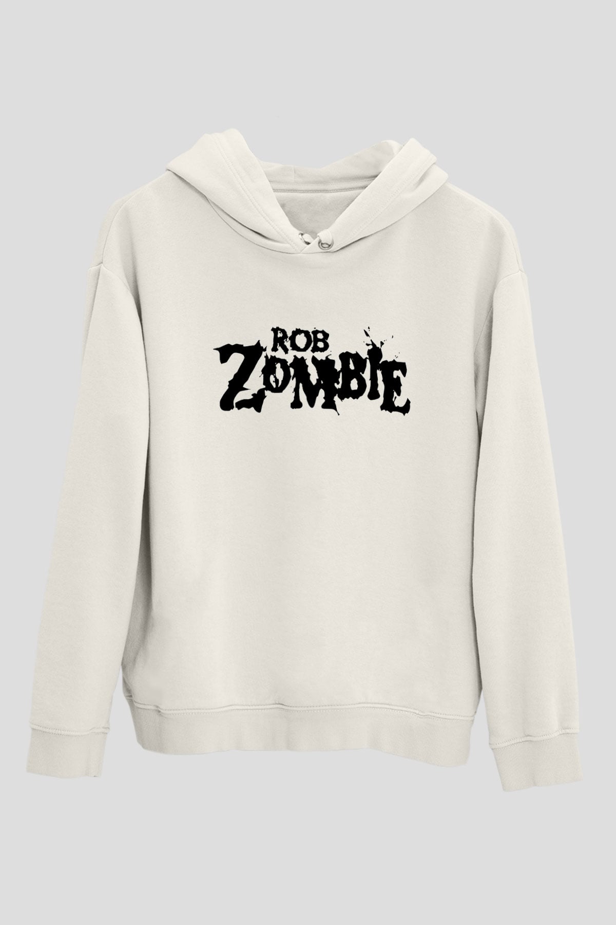 Rob Zombie Beyaz Unisex Kapşonlu Sweatshirt