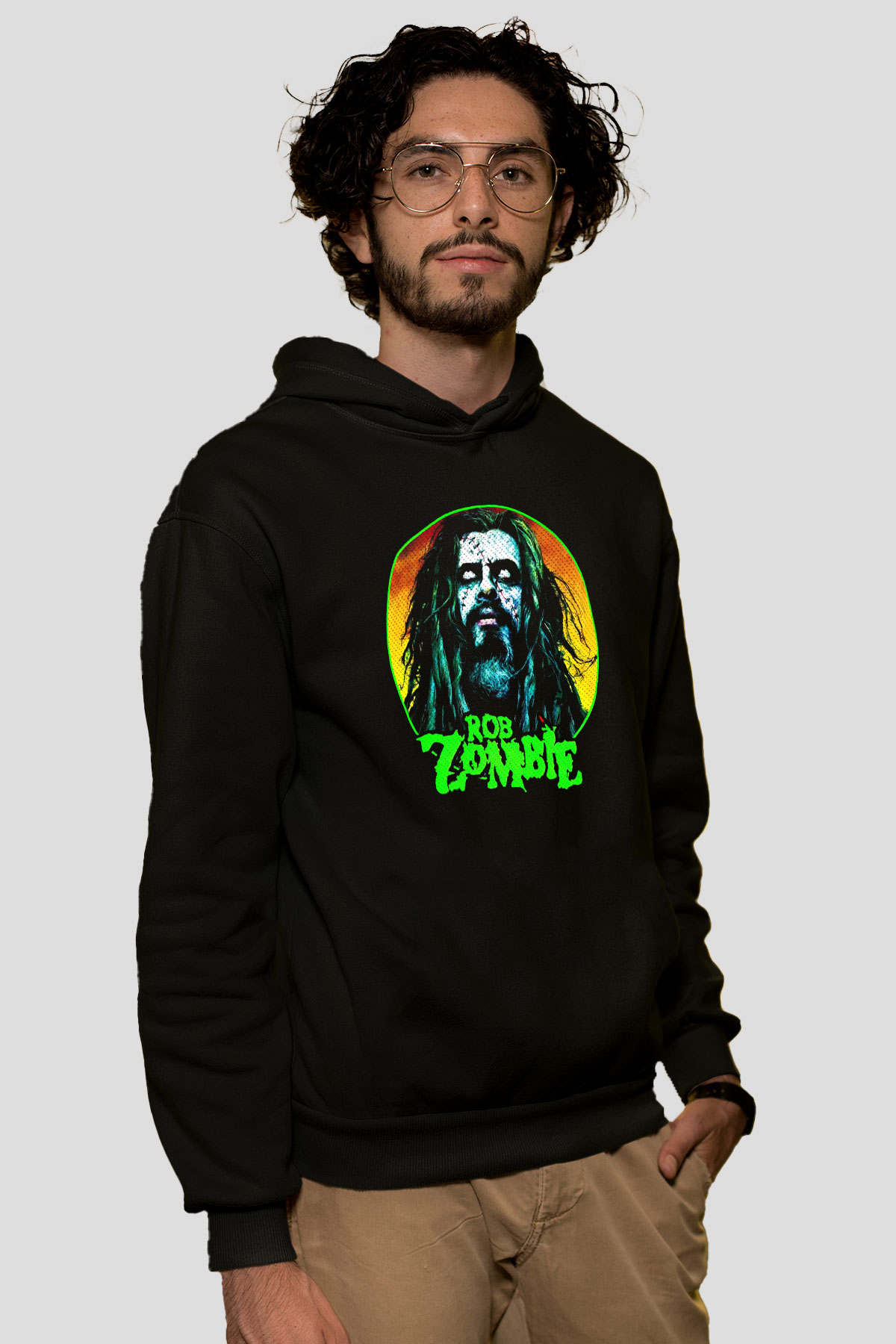 Rob Zombie Siyah Unisex Hoodie