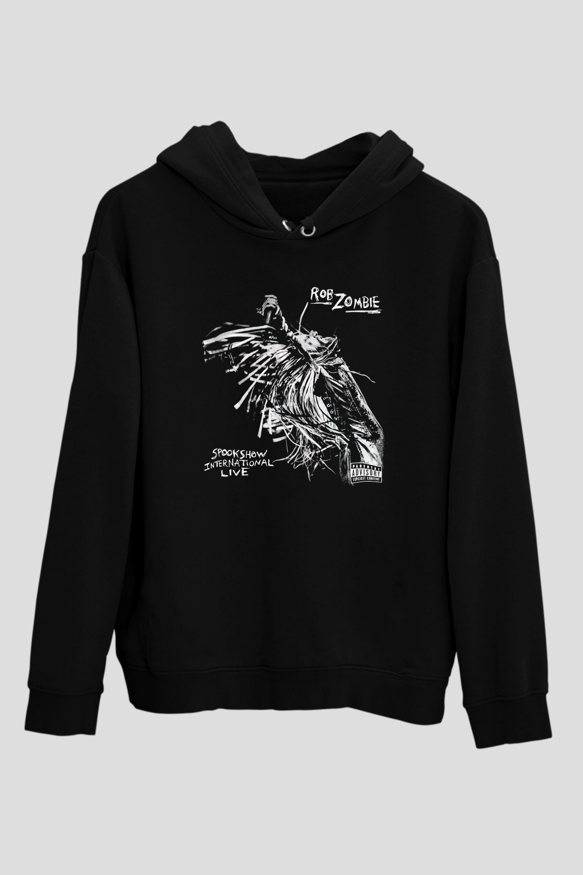 Rob Zombie Siyah Unisex Hoodie