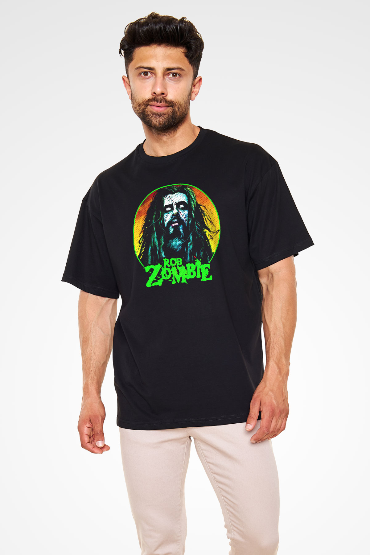 Rob Zombie Siyah Unisex Oversize Tişört T-Shirt