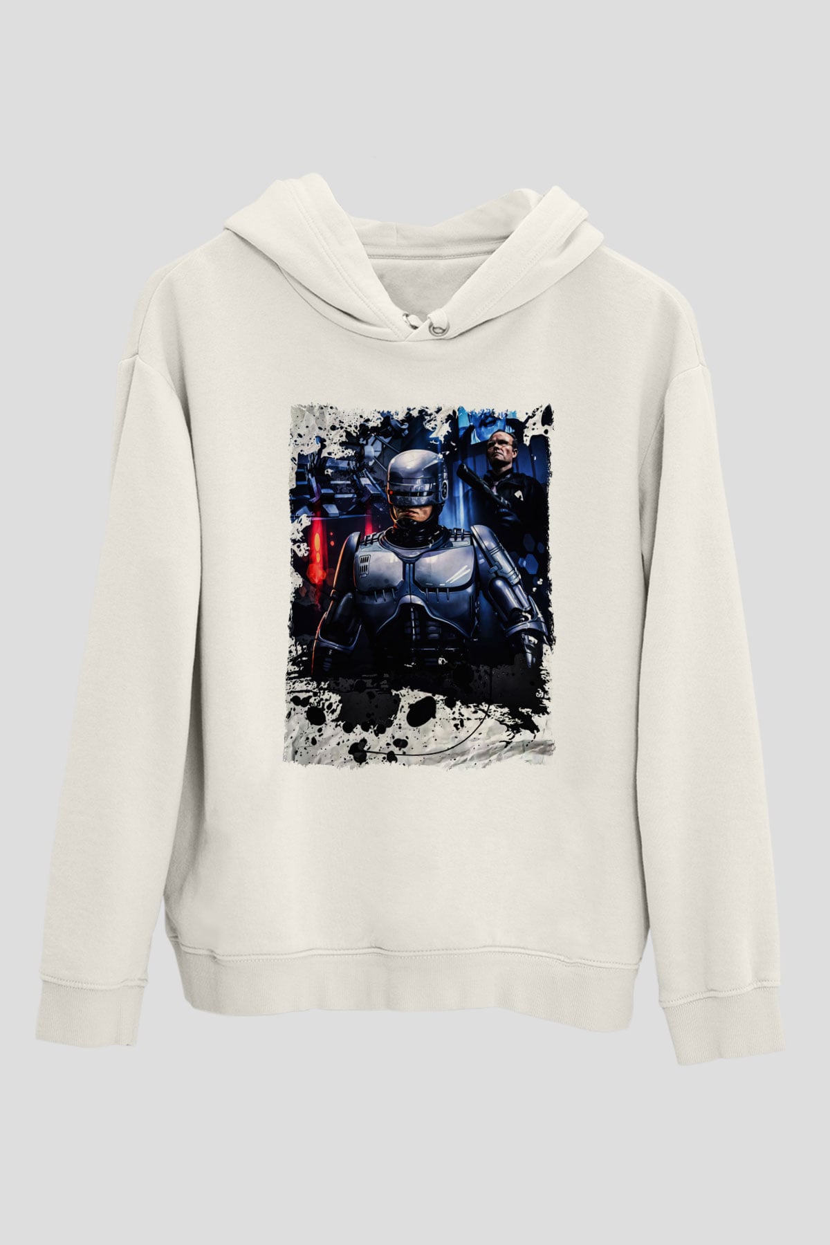 RoboCop Beyaz Unisex Hoodie