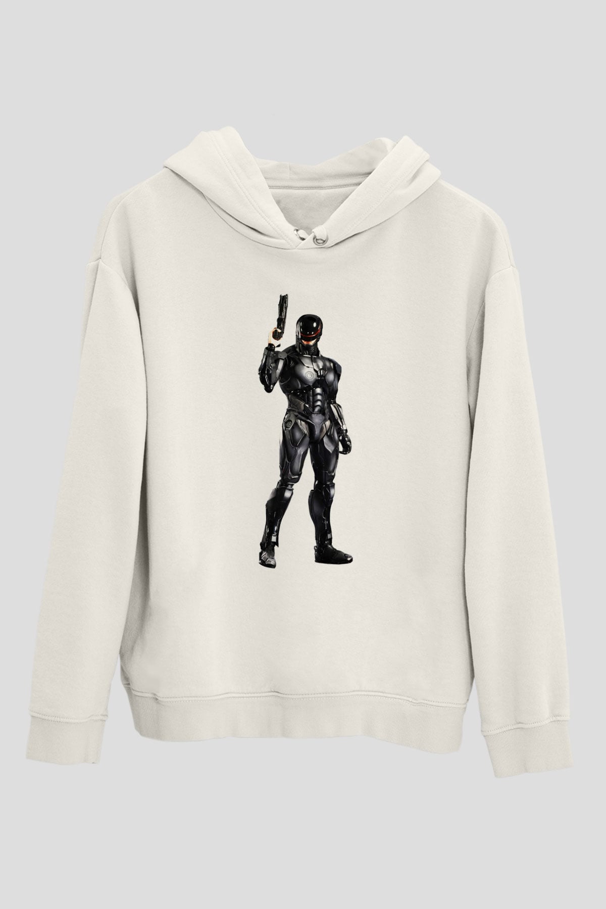 RoboCop Beyaz Unisex Hoodie