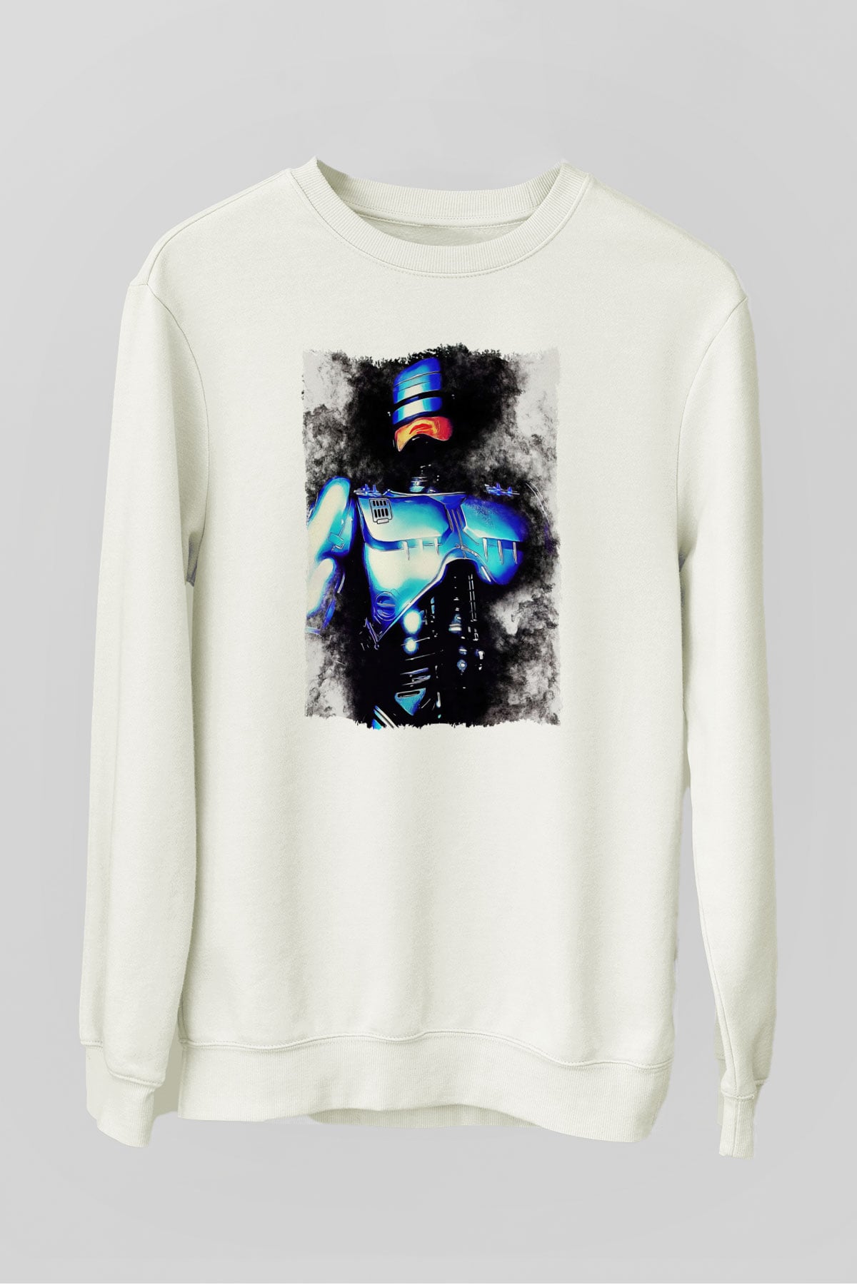 RoboCop Beyaz Unisex Sweatshirt