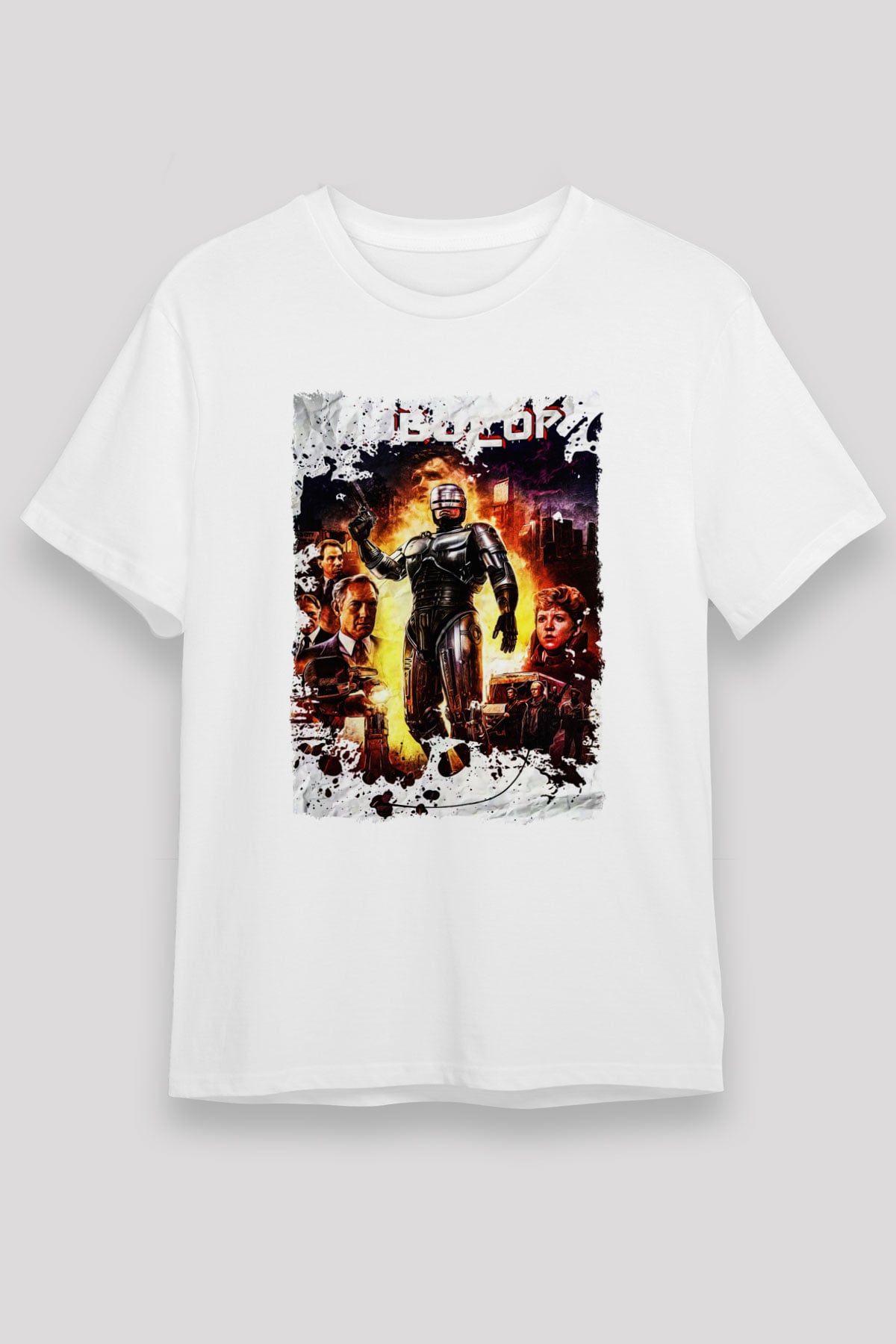 RoboCop Beyaz Unisex Tişört T-Shirt