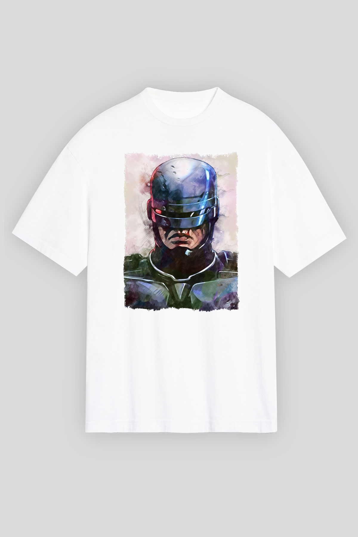 RoboCop Beyaz Unisex Tişört T-Shirt