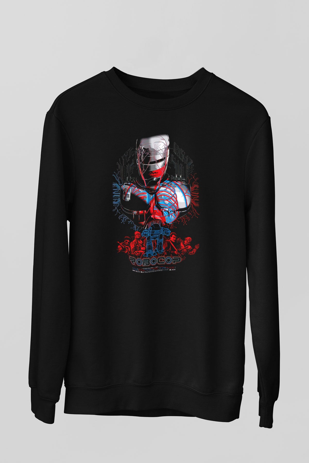 RoboCop Siyah Unisex Sweatshirt