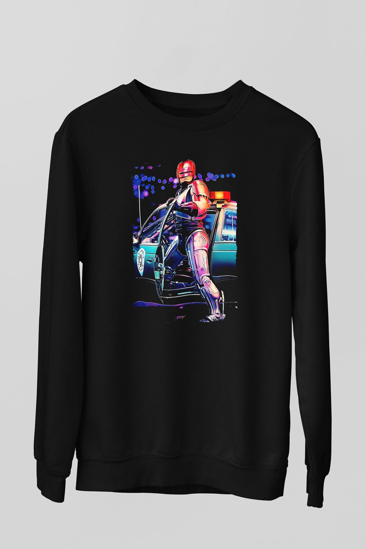 RoboCop Siyah Unisex Sweatshirt