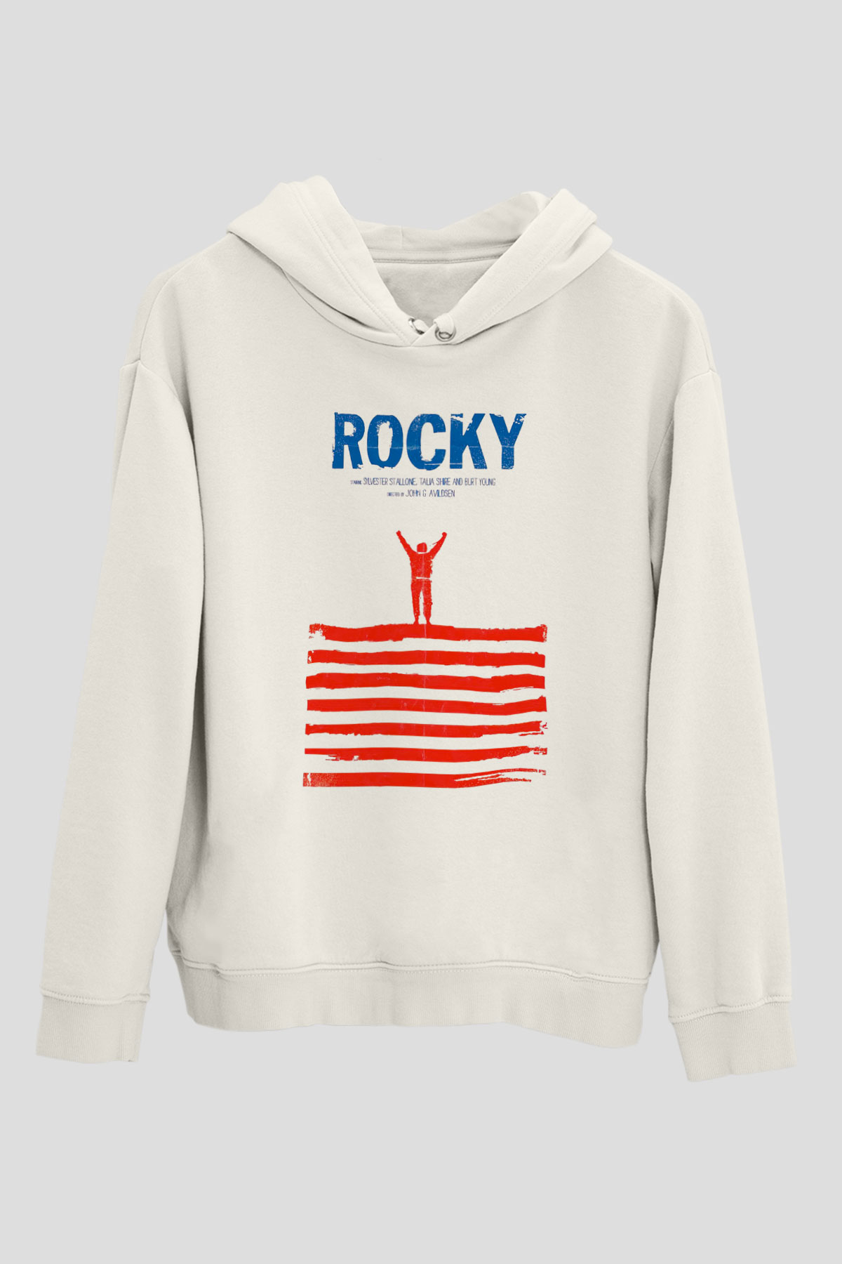 Rocky Beyaz Unisex Hoodie