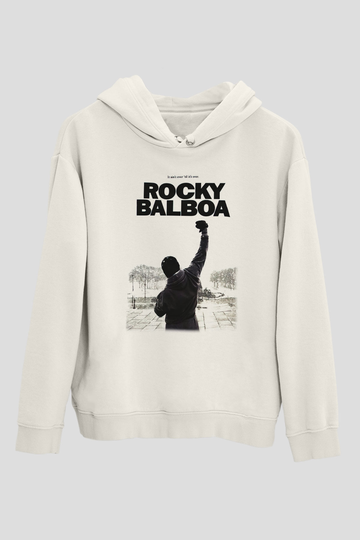 Rocky Beyaz Unisex Hoodie