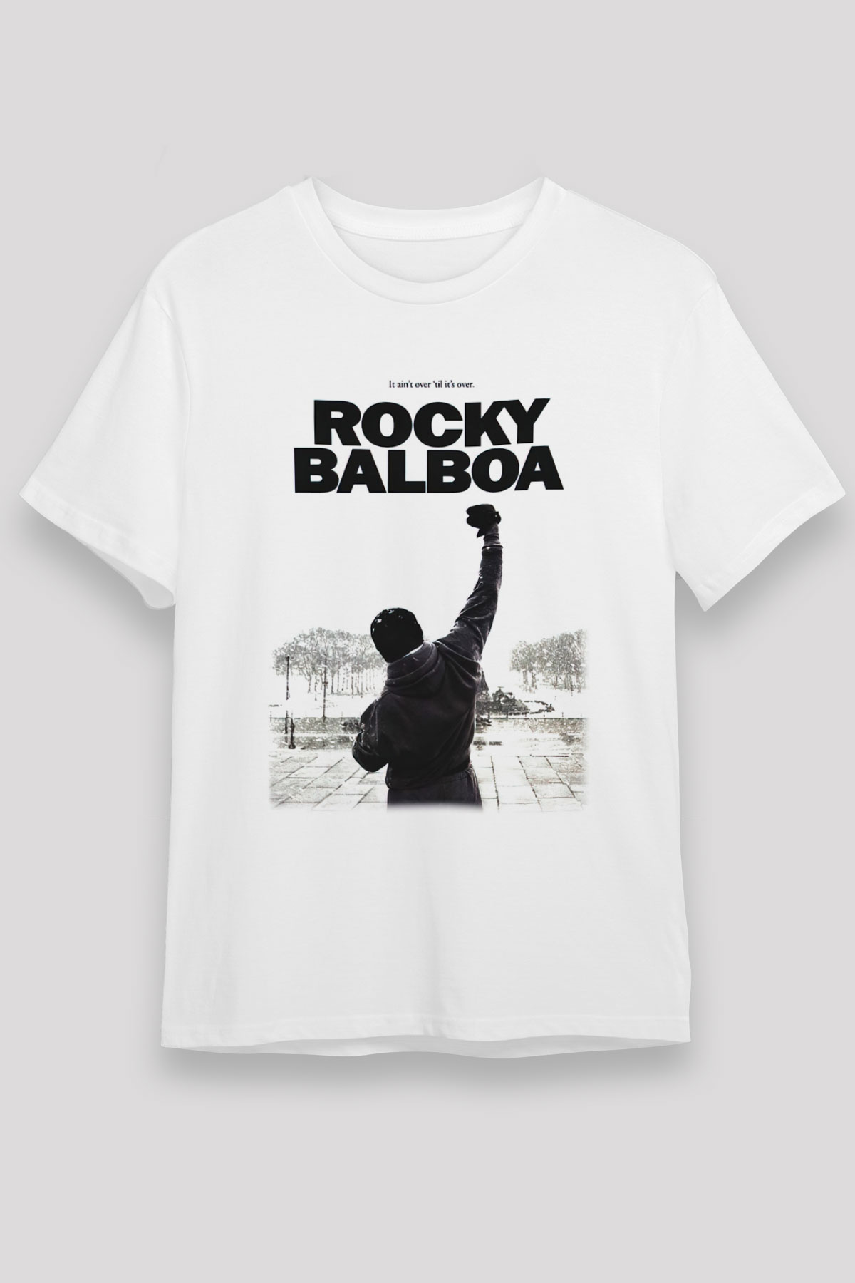 Rocky Beyaz Unisex Tişört T-Shirt