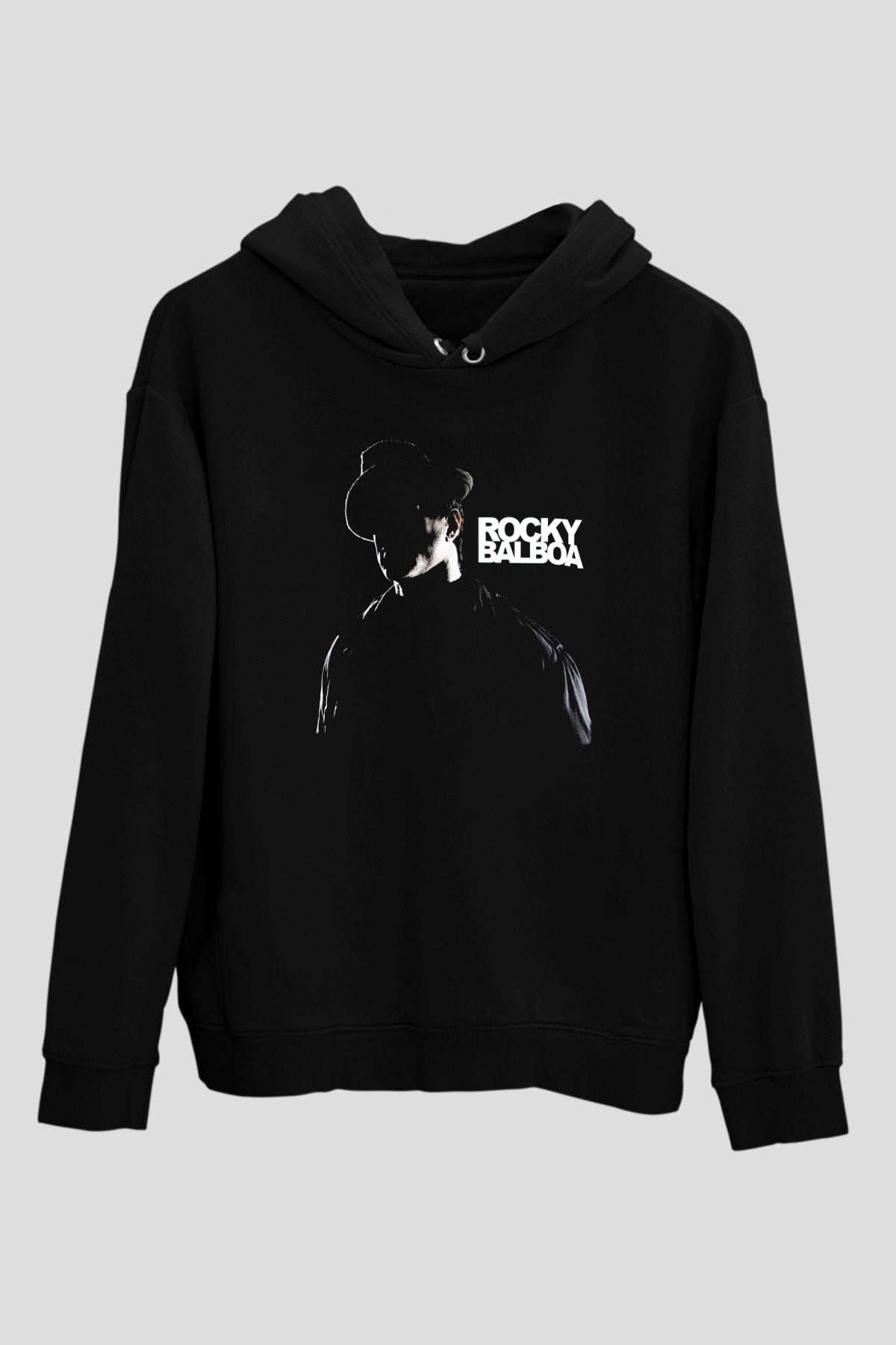 Rocky Siyah Unisex Kapşonlu Sweatshirt