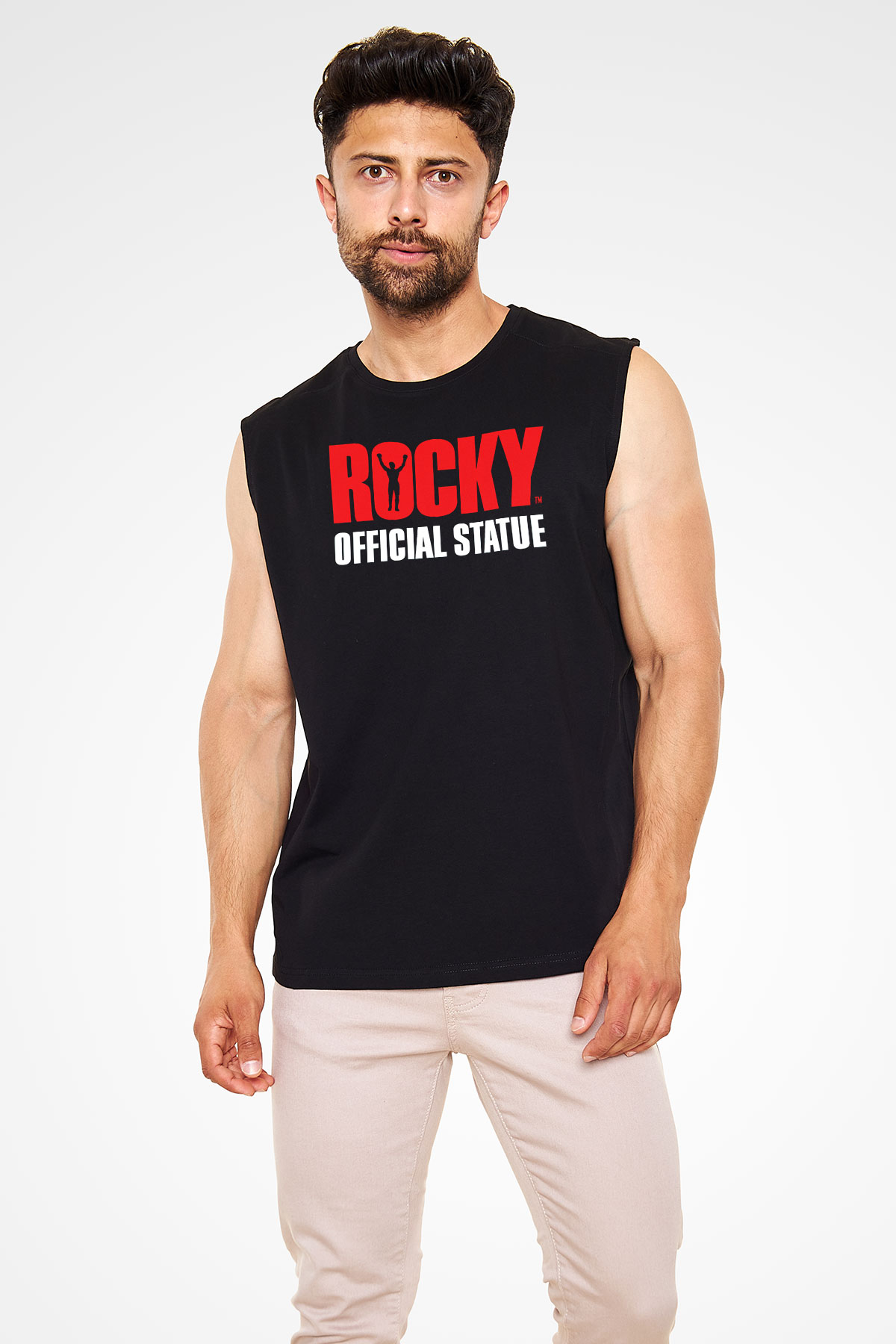 Rocky Siyah Unisex Kolsuz Tişört