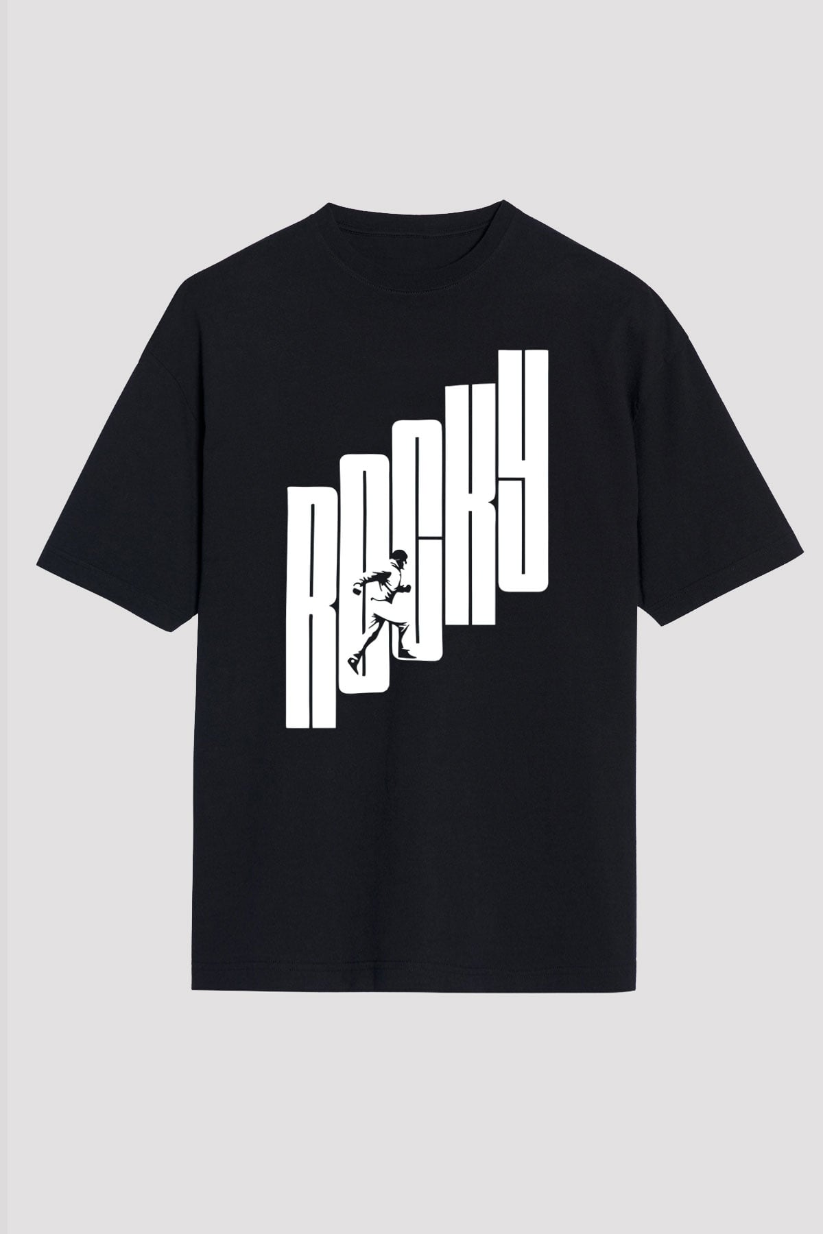 Rocky Siyah Unisex Oversize Tişört T-Shirt