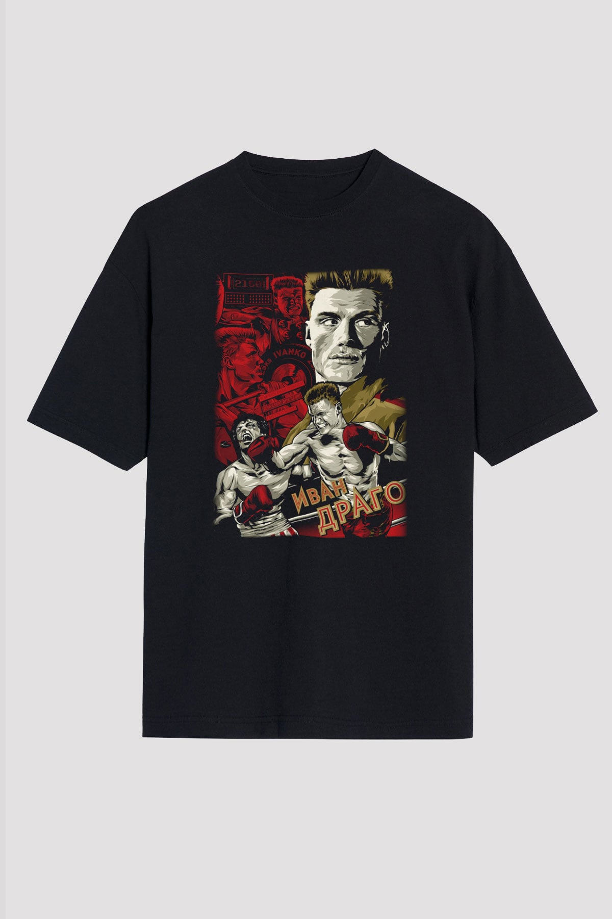 Rocky Siyah Unisex Oversize Tişört T-Shirt