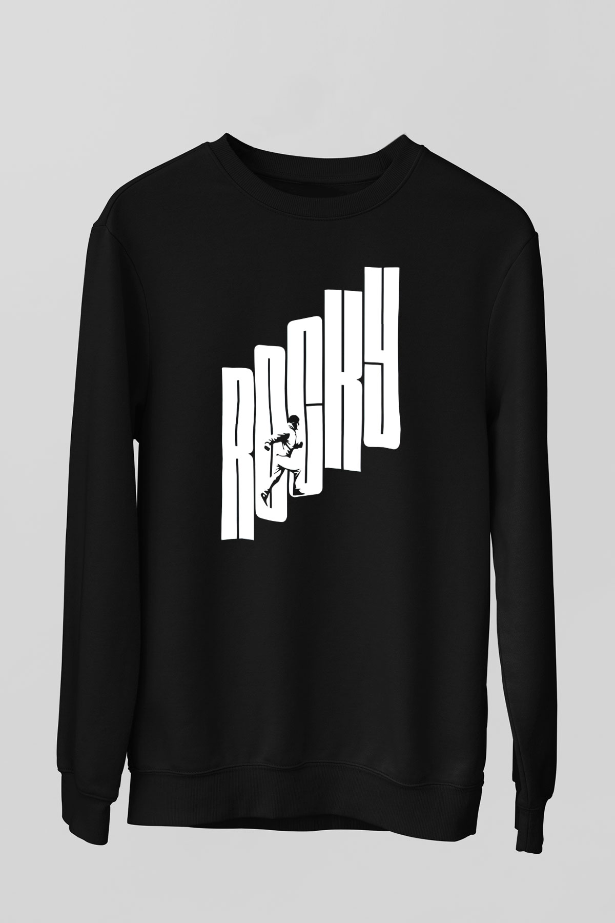 Rocky Siyah Unisex Sweatshirt