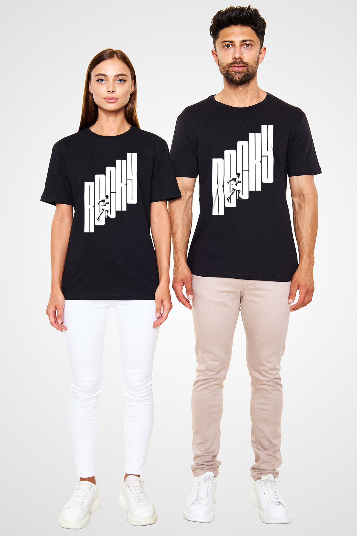 Rocky Siyah Unisex Tişört T-Shirt