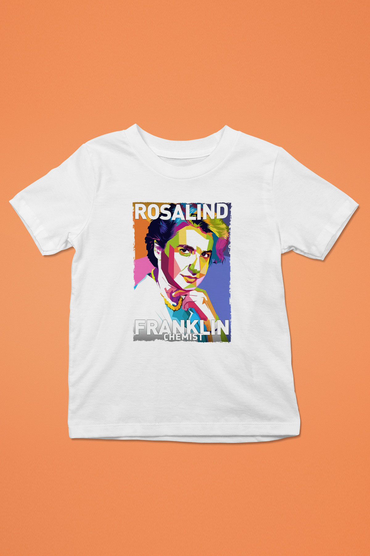 Rosalind Franklin Baskılı Unisex Beyaz Çocuk Tişörtü - Tshirt
