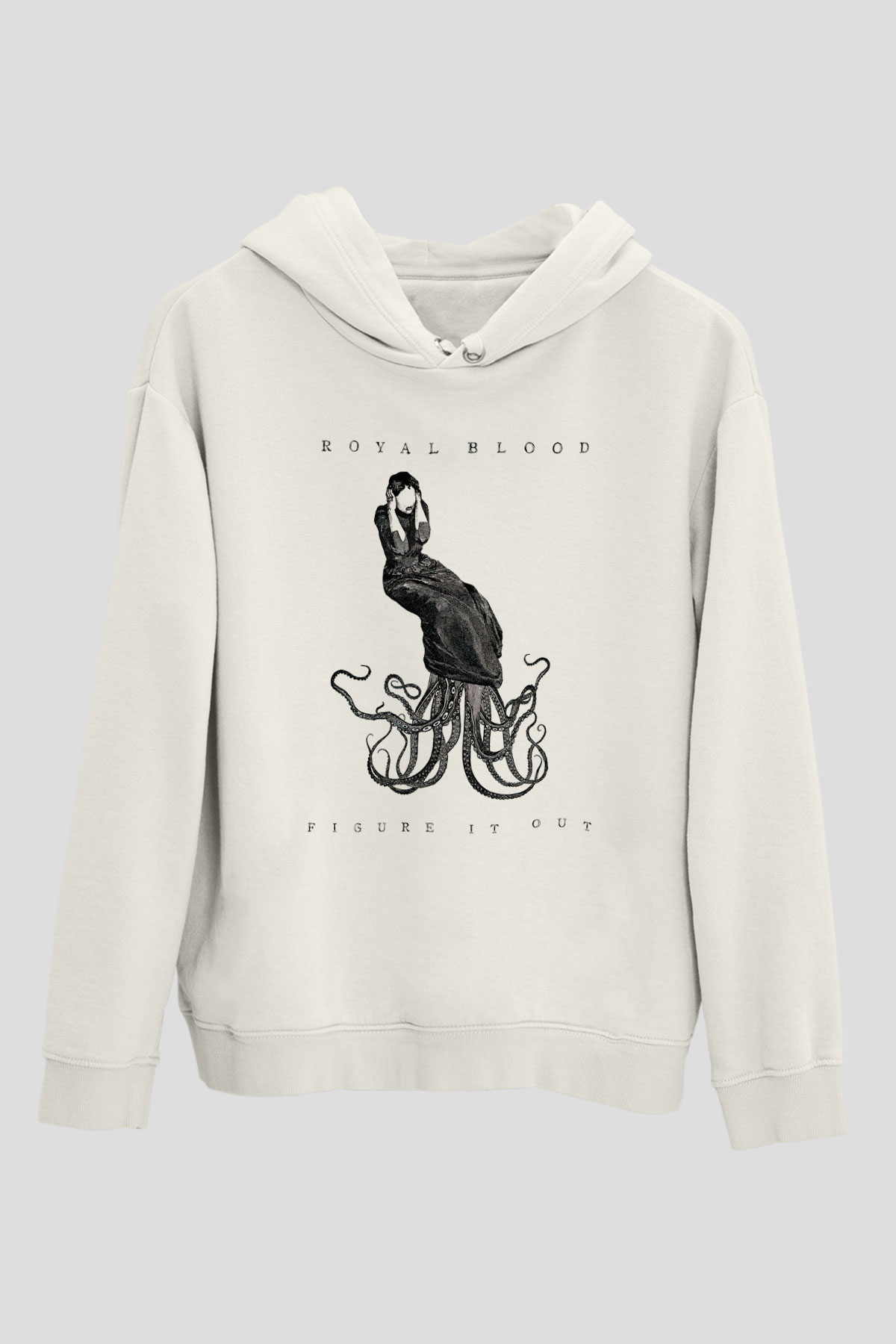 Royal Blood Beyaz Unisex Kapşonlu Sweatshirt