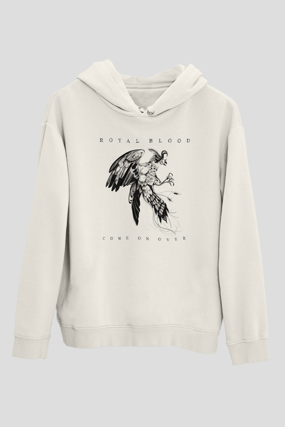 Royal Blood Beyaz Unisex Kapüşonlu Sweatshirt