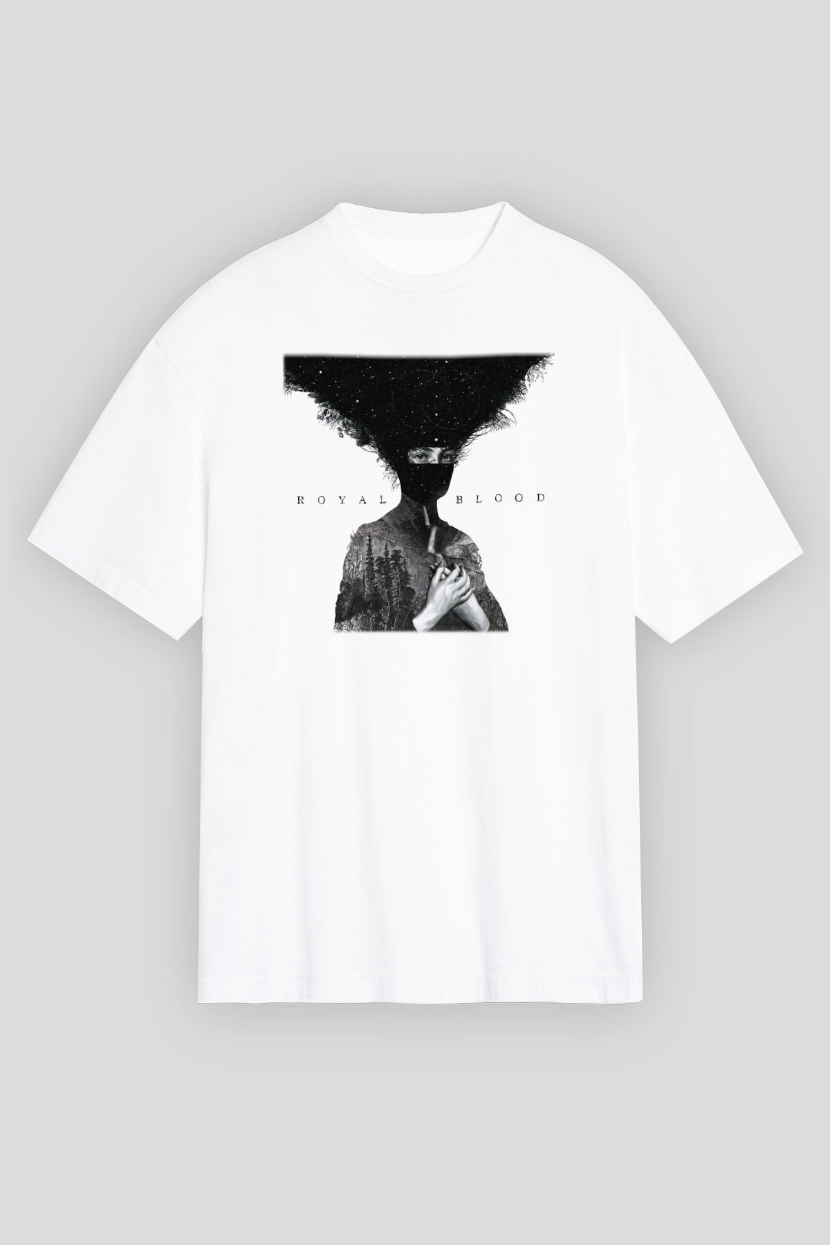 Royal Blood Beyaz Unisex Oversize Tişört T-Shirt