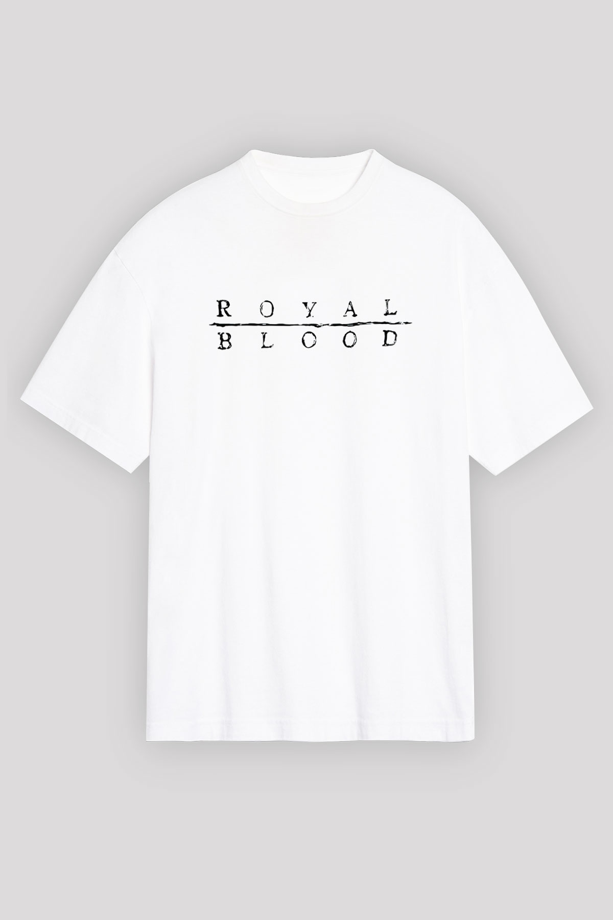 Royal Blood Beyaz Unisex Oversize Tişört T-Shirt