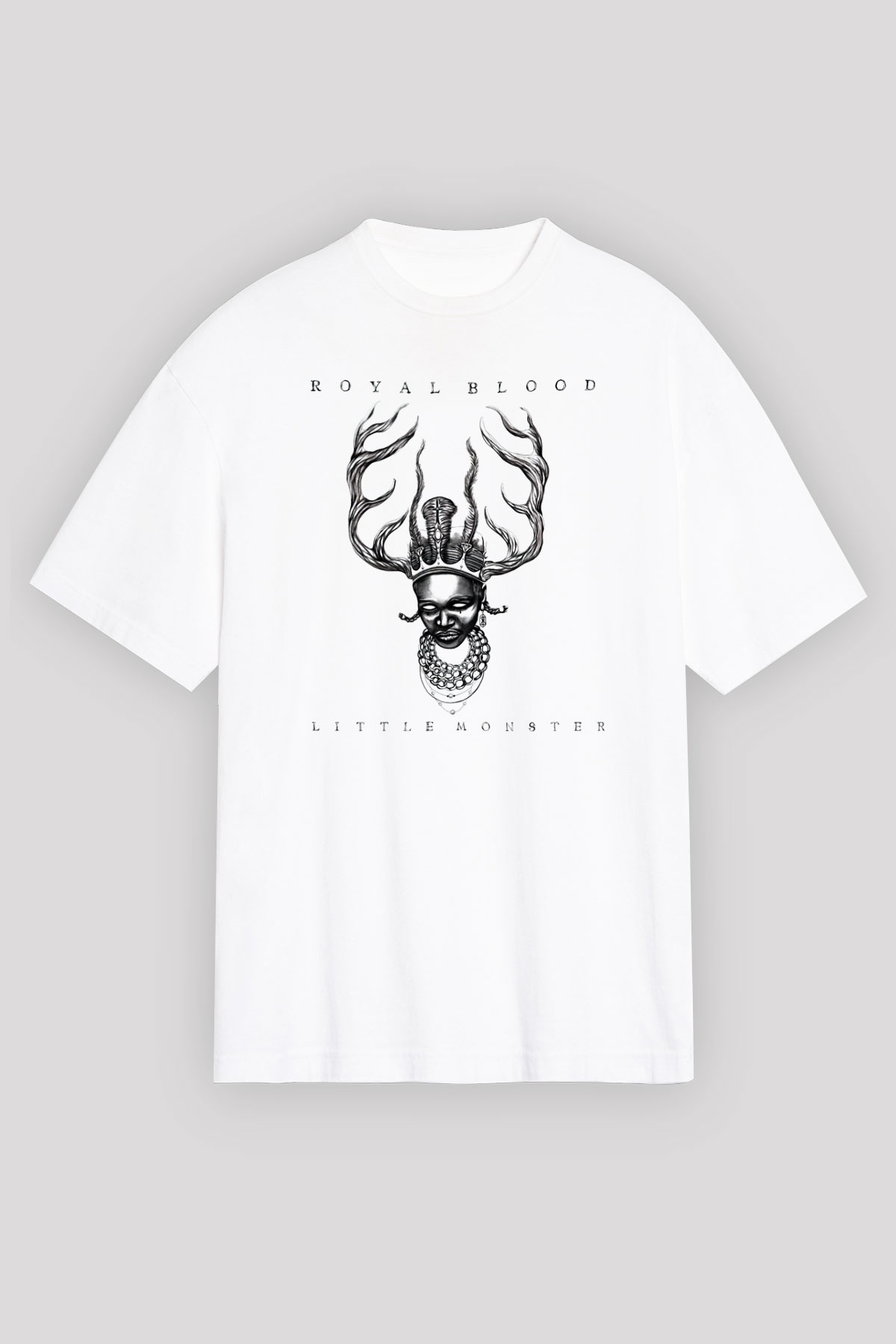 Royal Blood Beyaz Unisex Oversize Tişört T-Shirt