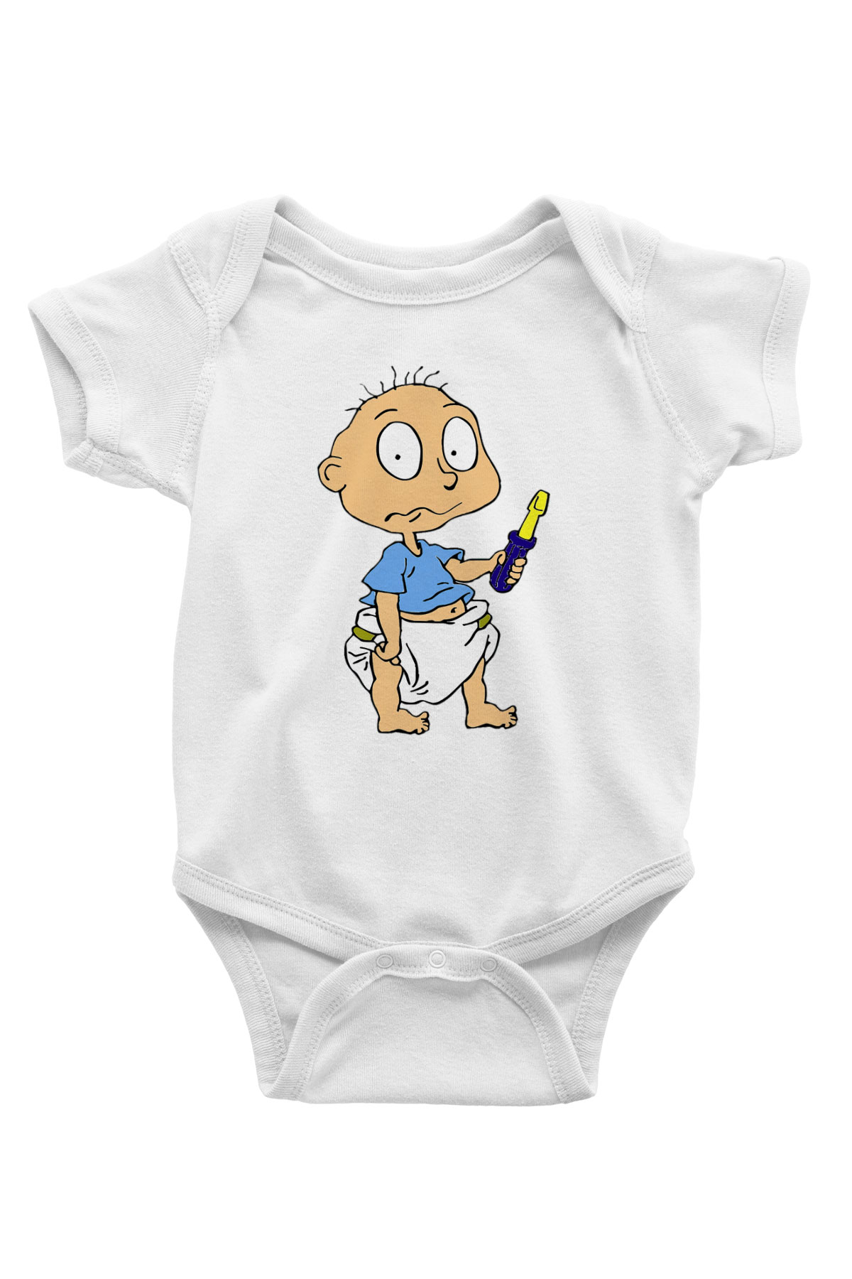 Rugrats Baskılı Beyaz Unisex Bebek Body - Zıbın