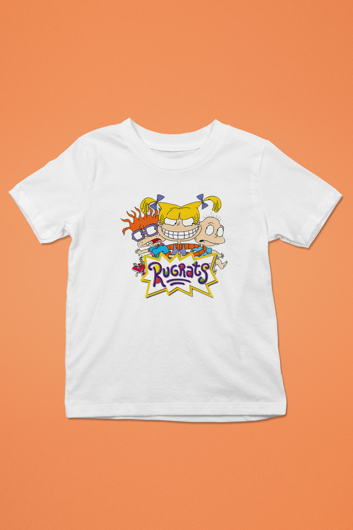 Rugrats Baskılı Beyaz Unisex Çocuk Tişört