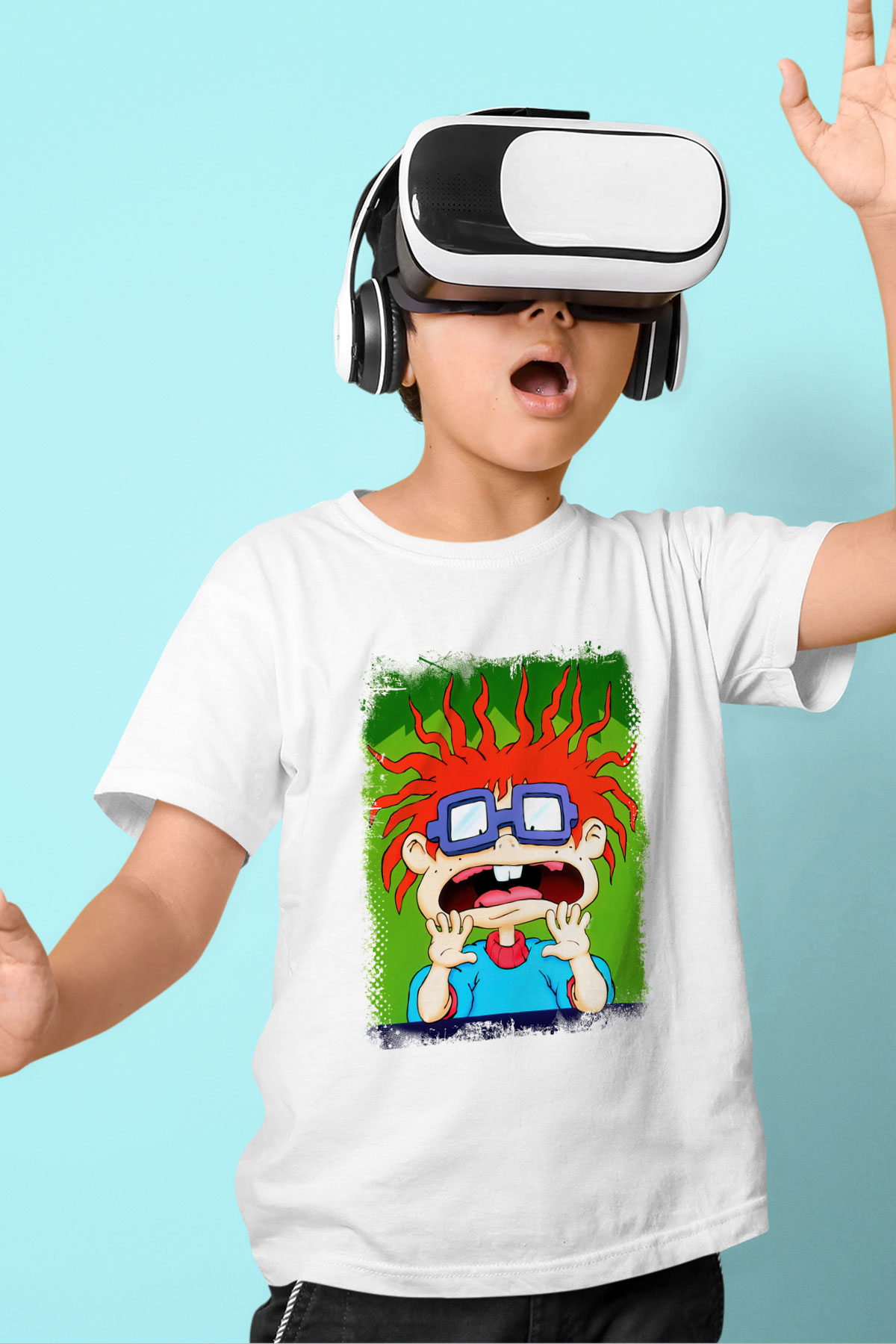 Rugrats Baskılı Beyaz Unisex Çocuk Tişört