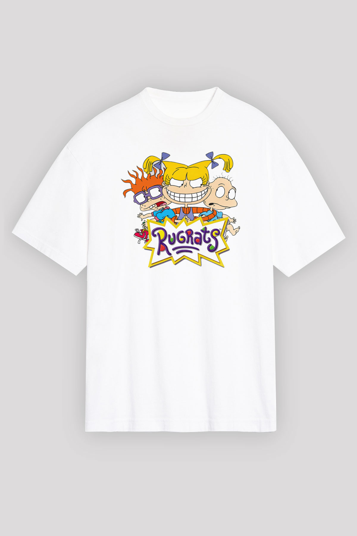 Rugrats Beyaz Unisex Oversize Tişört T-Shirt