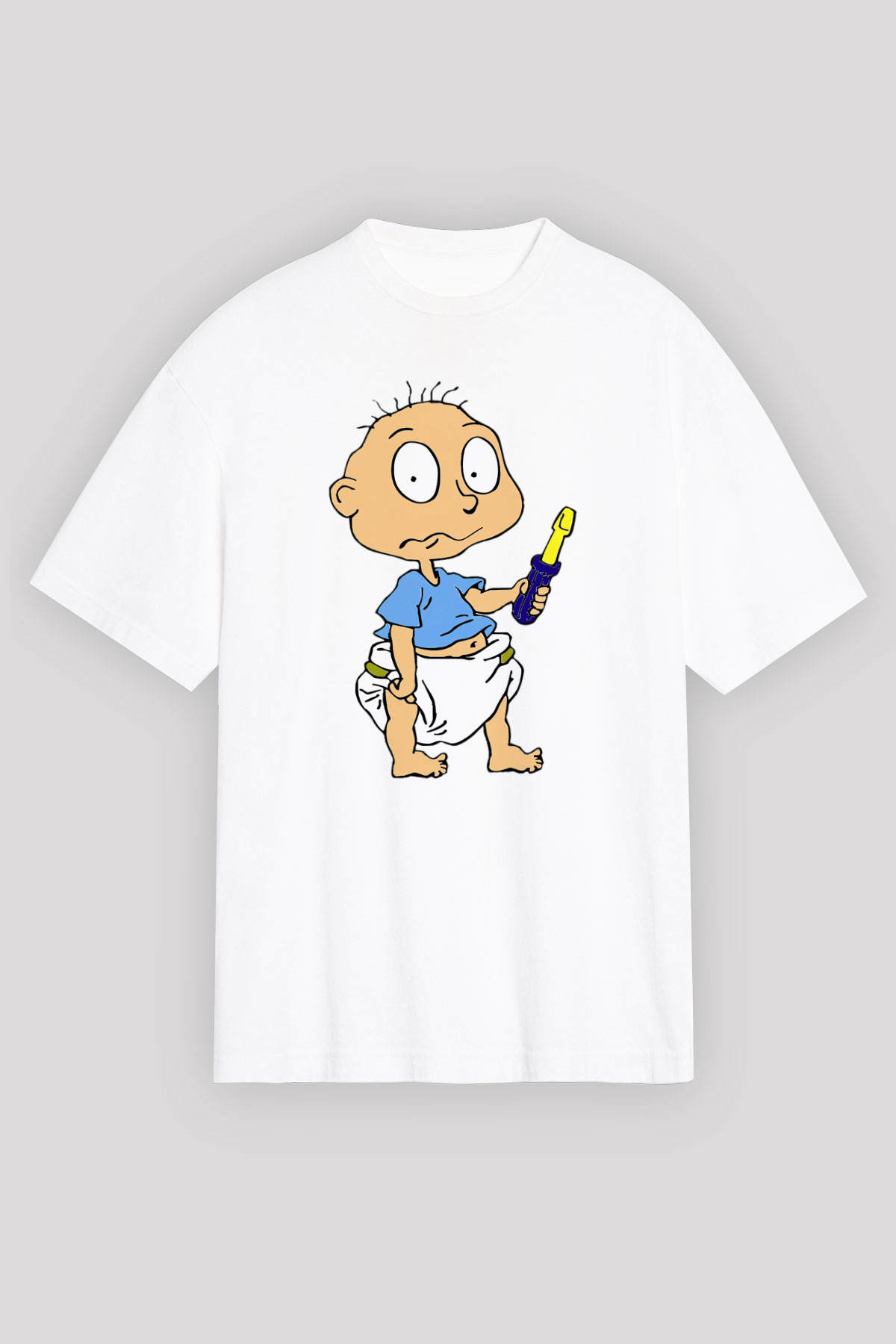 Rugrats Beyaz Unisex Oversize Tişört T-Shirt