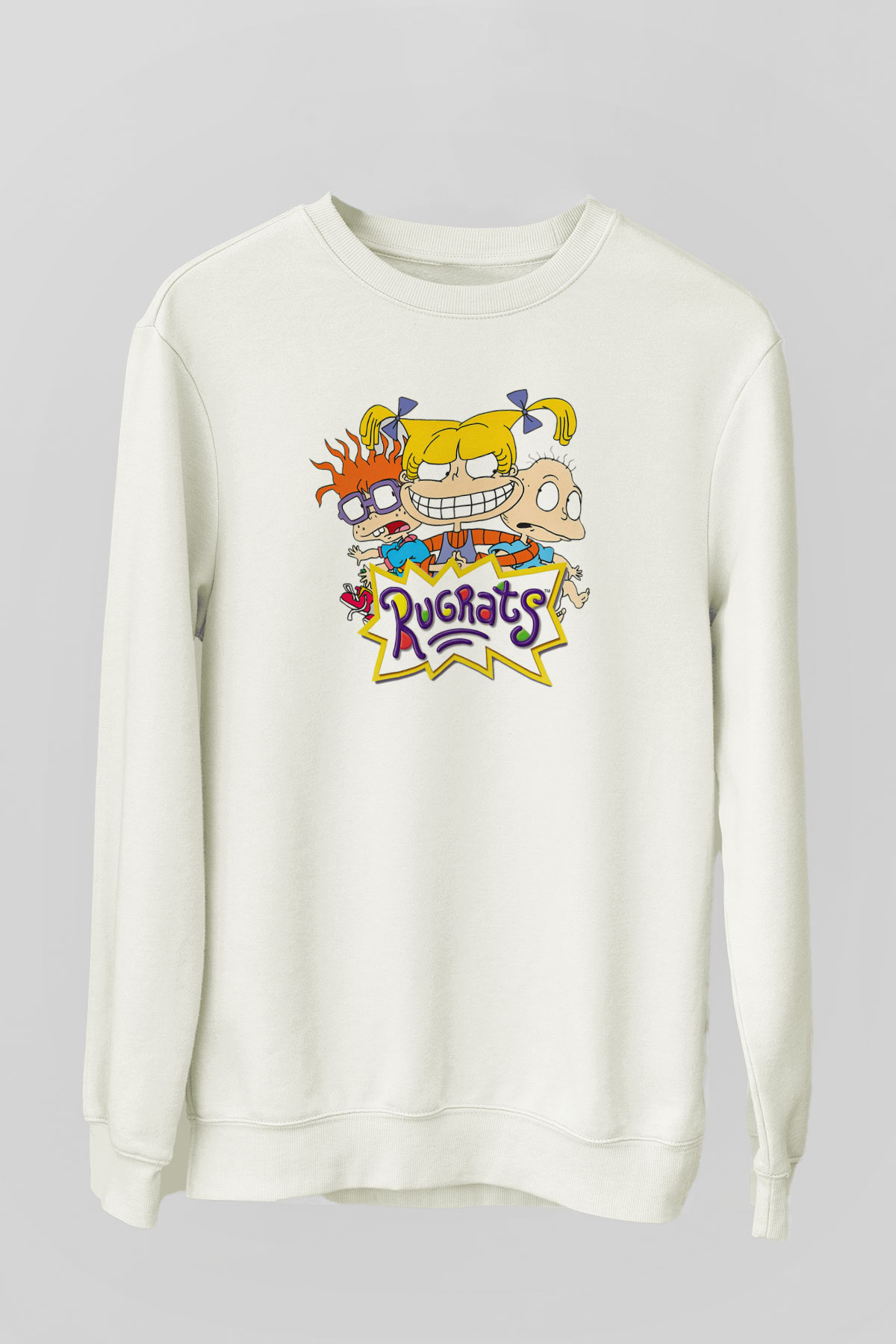 Rugrats Beyaz Unisex Sweatshirt