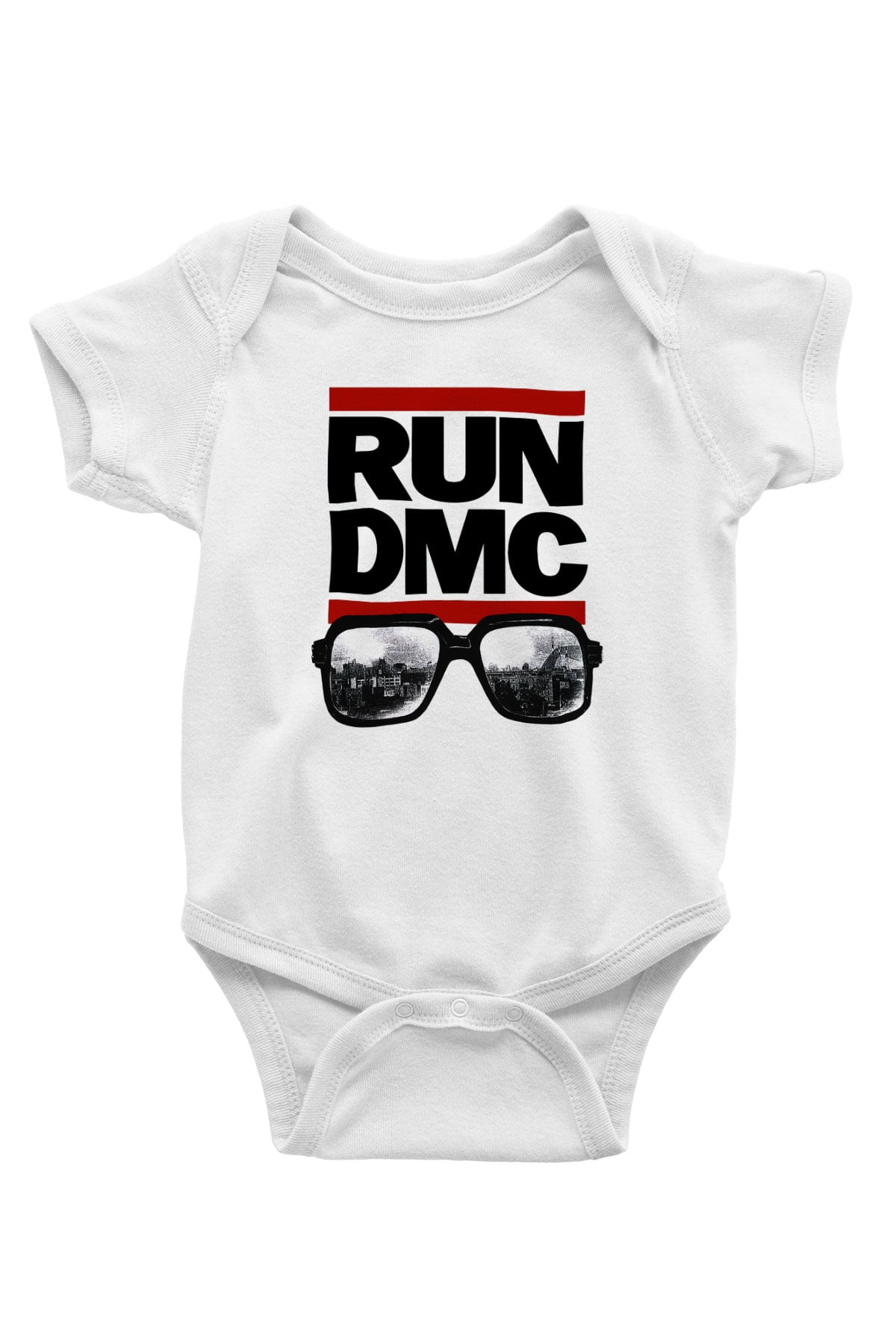 Run DMC Baskılı Beyaz Unisex Bebek Body - Zıbın