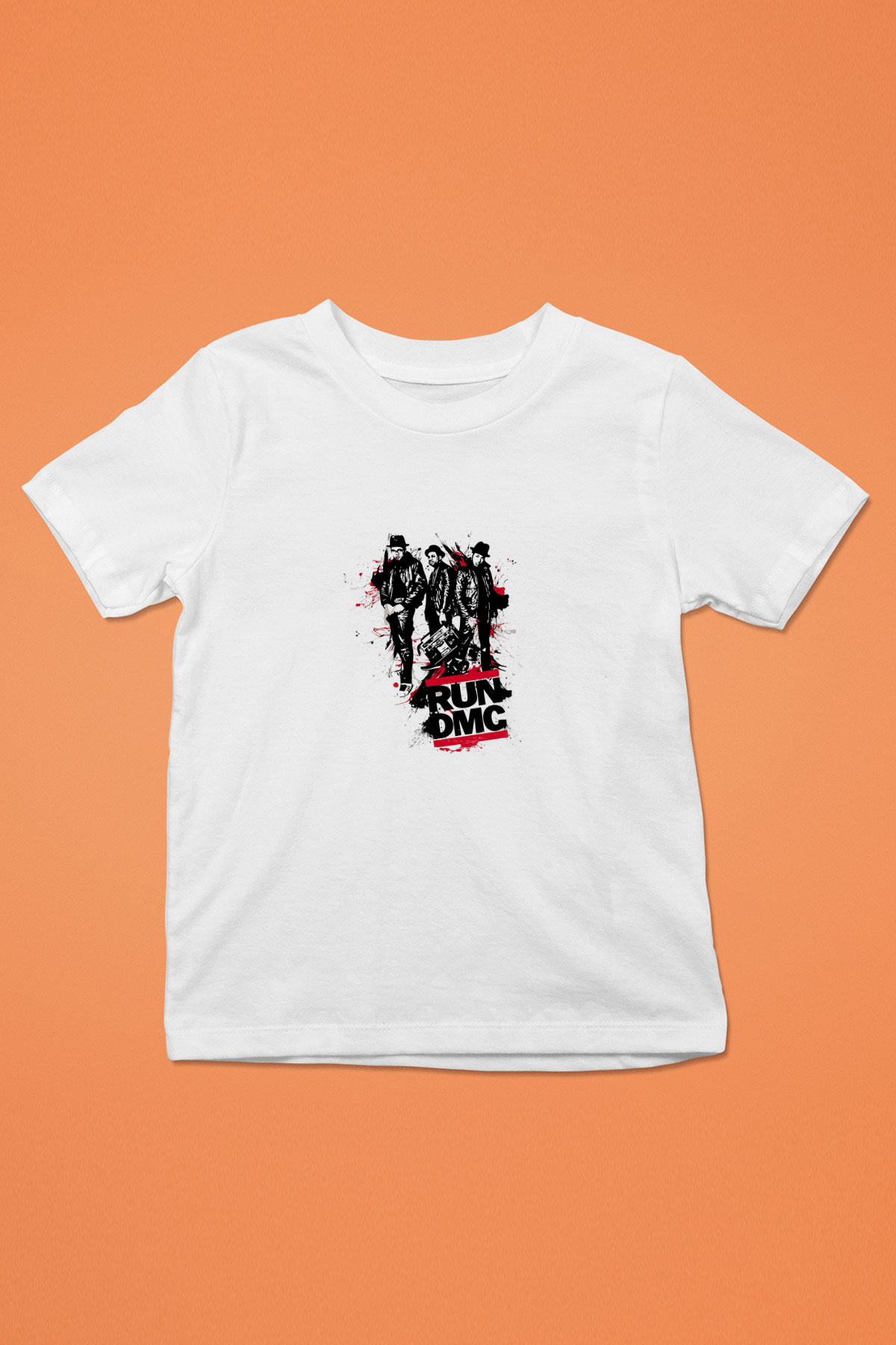 Run DMC Baskılı Unisex Beyaz Çocuk Tişört