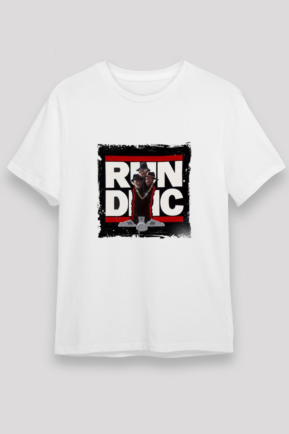 Run DMC Baskılı Unisex Beyaz Tişört