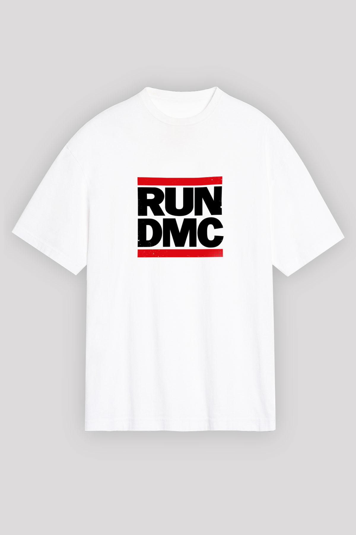 Run DMC Baskılı Unisex Beyaz Tişört